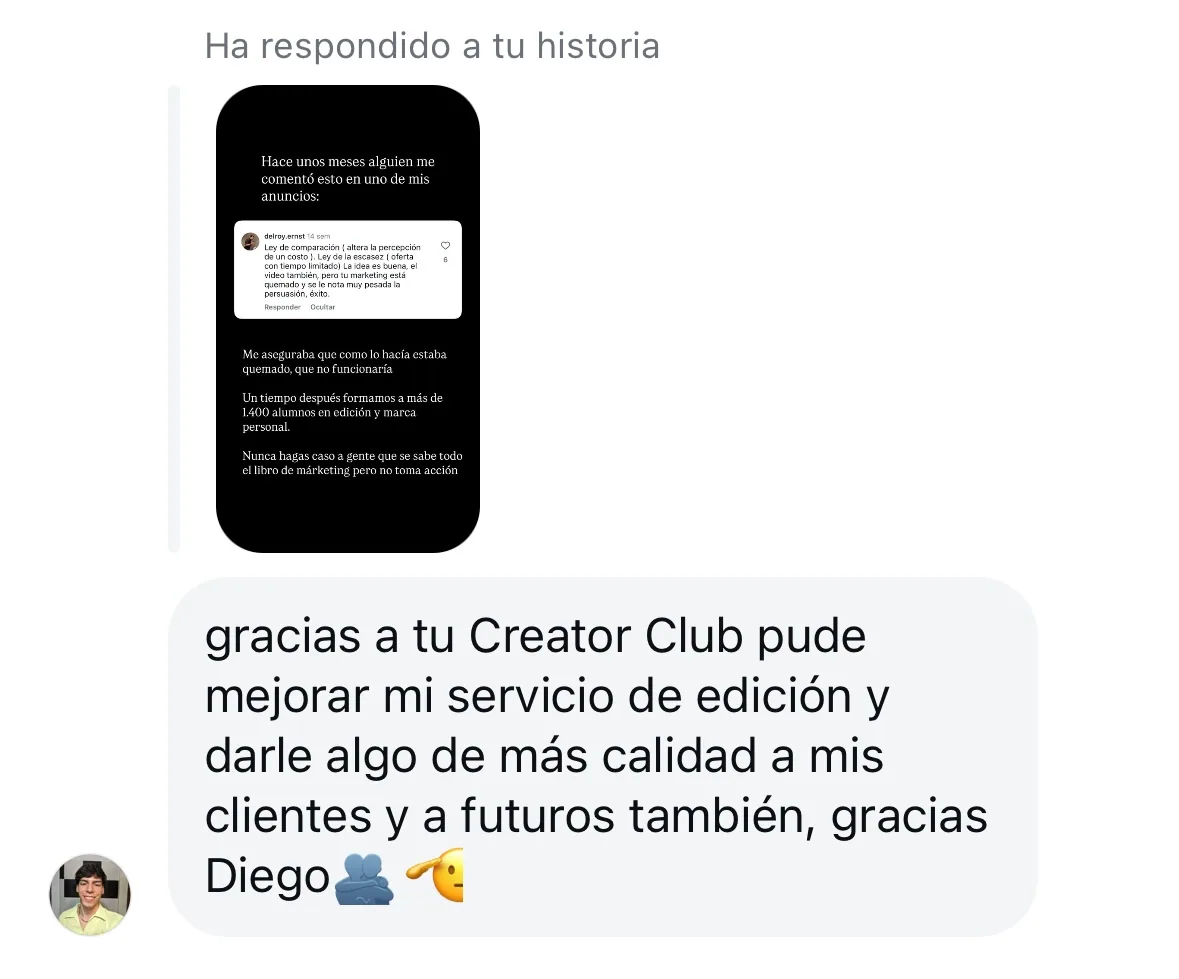 Testimonio de un alumno de Creator Club